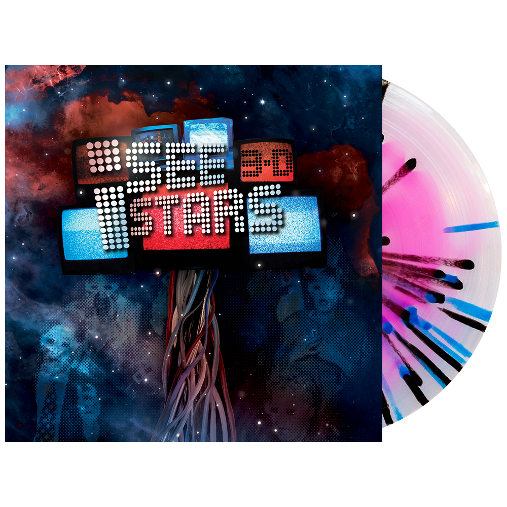 I See Stars - '3D' Vinyl (Neon Magenta in Clear w/ Bluejay + Black Splatter)