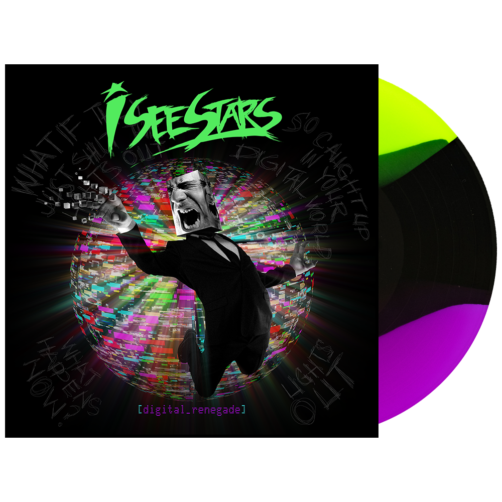 I See Stars - 'Digital Renegade' Vinyl (Neon Violet + Black + Neon Green Striped)