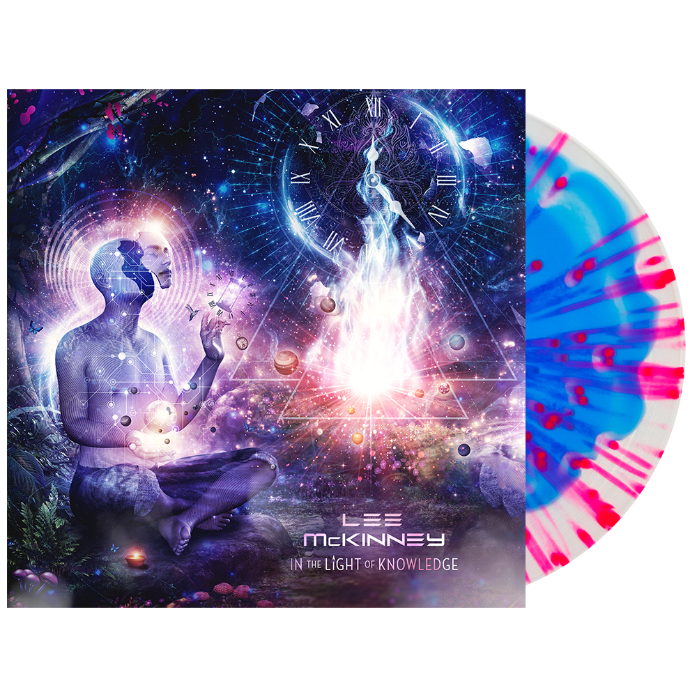Lee McKinney - 'In the Light of Knowledge' - Blue in Clear w/ Neon Pink Heavy Splatter Vinyl