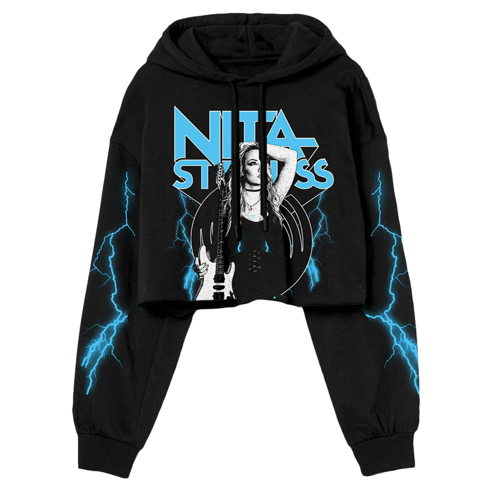 Nita Strauss - Lightning Limited Black Crop Hoodie