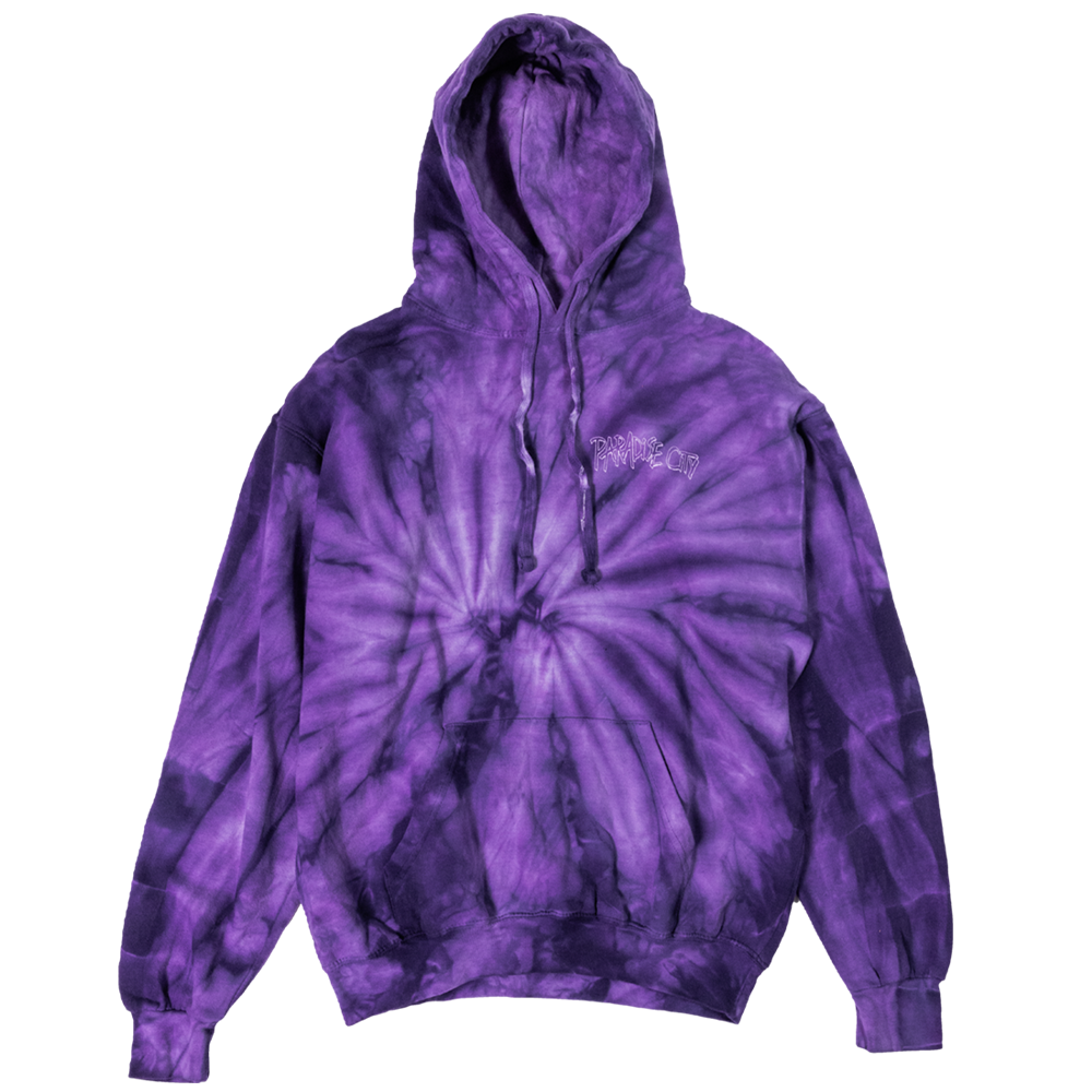 Purple and black tie dye online hoodie