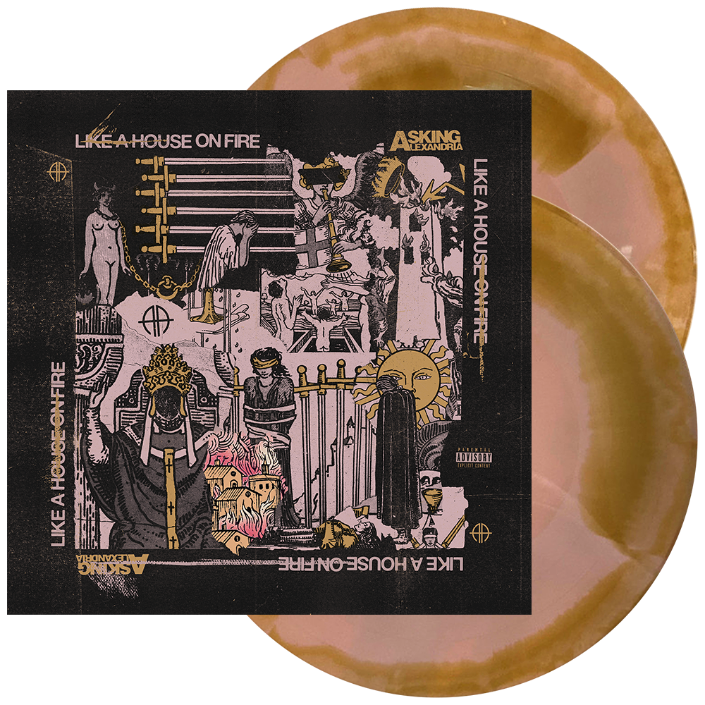 Asking Alexandria - 'Like A House On Fire' Vinyl (Pink & Gold Side A/B)
