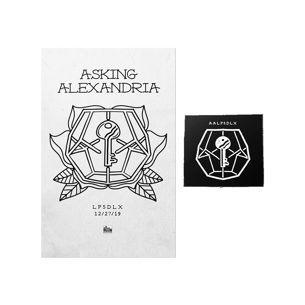 Asking Alexandria - 'LP5DLX' White Screen Printed Poster Bundle