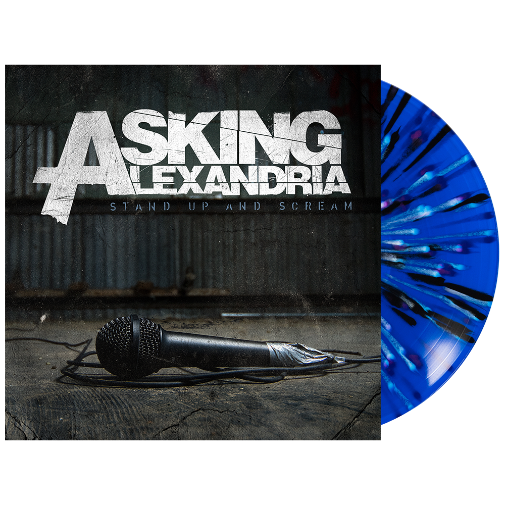 Asking Alexandria - ‘Stand Up And Scream’ Vinyl (Trans. Royal Blue w/ Black + White + Purple Splatter)