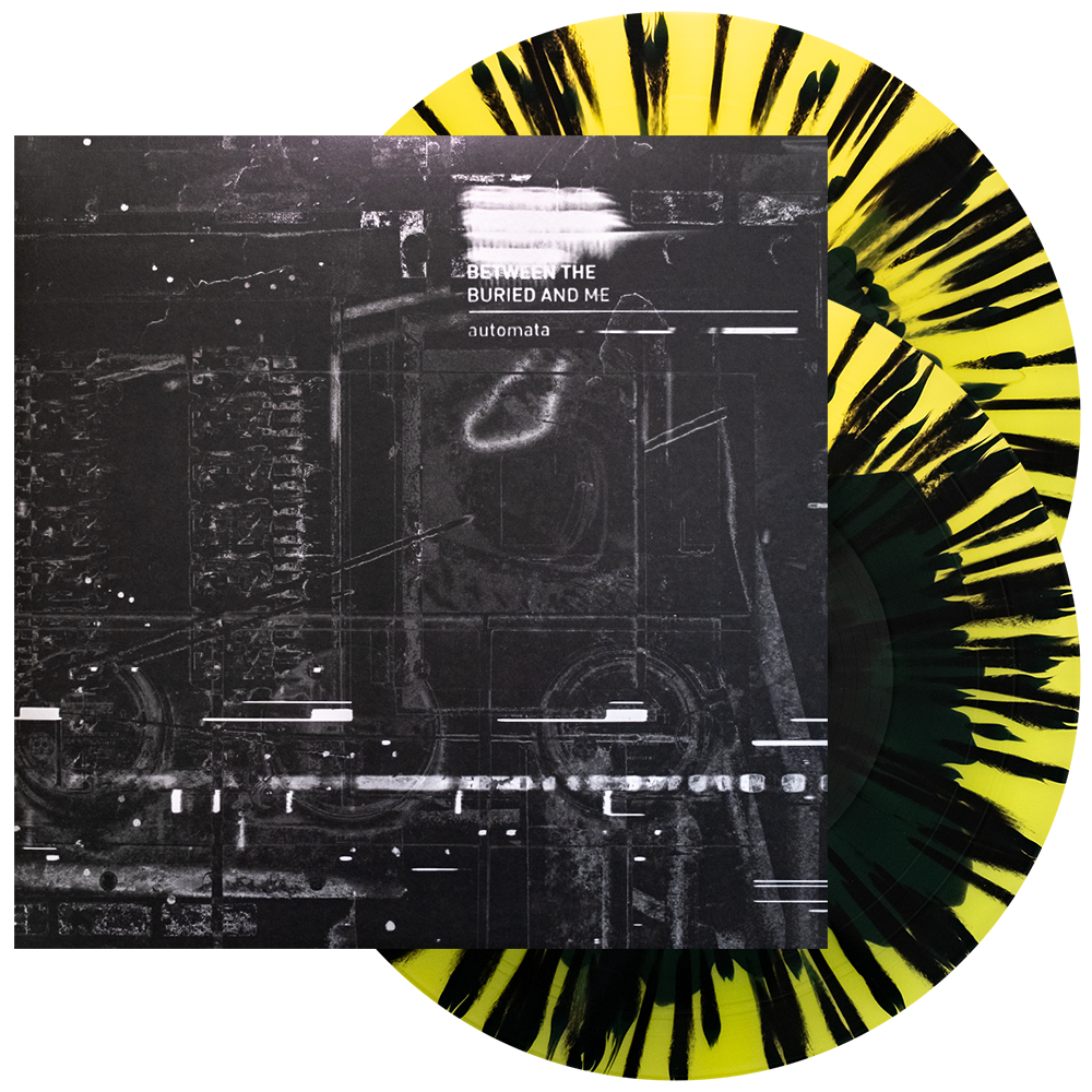 Between The Buried And Me - 'Automata' (Black In Trans. Highlighter Yellow w/ Black Heavy Splatter)