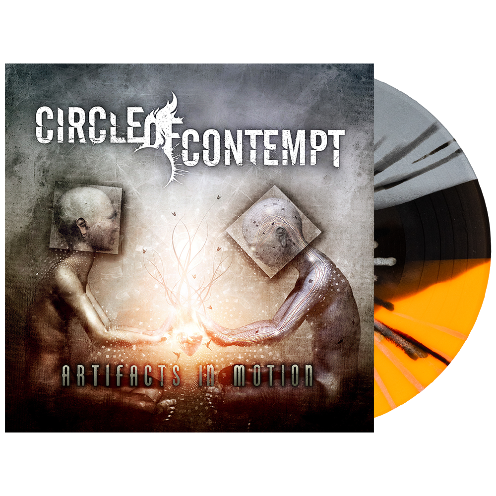 Circle Of Contempt - ‘Artifacts In Motion’ Vinyl (Silver / Black Ice / Neon Orange Striped w/ Black + Silver Splatter)