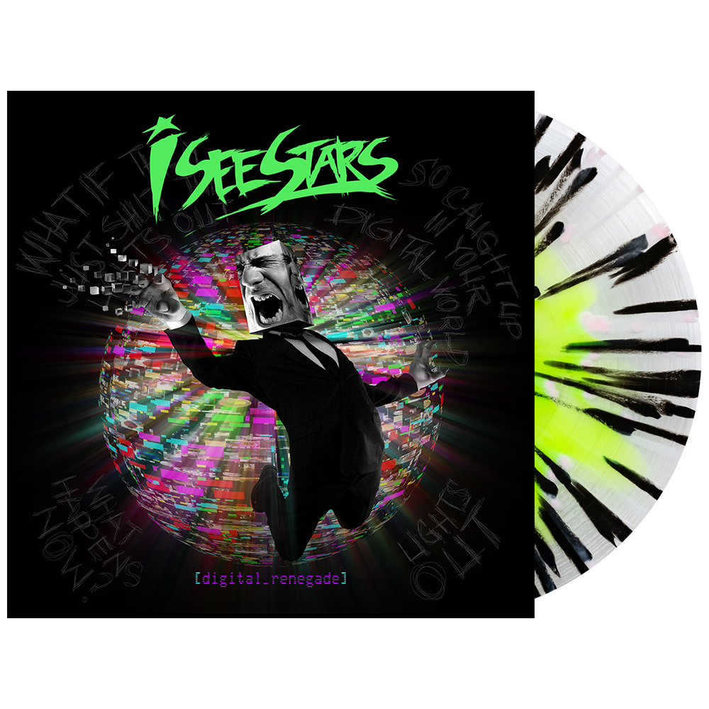 I See Stars - 'Digital Renegade' Vinyl (Neon Green in Ultra Clear w/ Black + Pink Splatter)