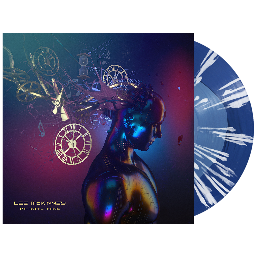 Lee McKinney - 'Infinite Mind' - Baby Blue In Trans. Royal Blue w/ White Splatter
