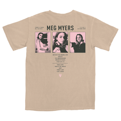 Meg Myers - Tracklisting T-Shirt (Natural)