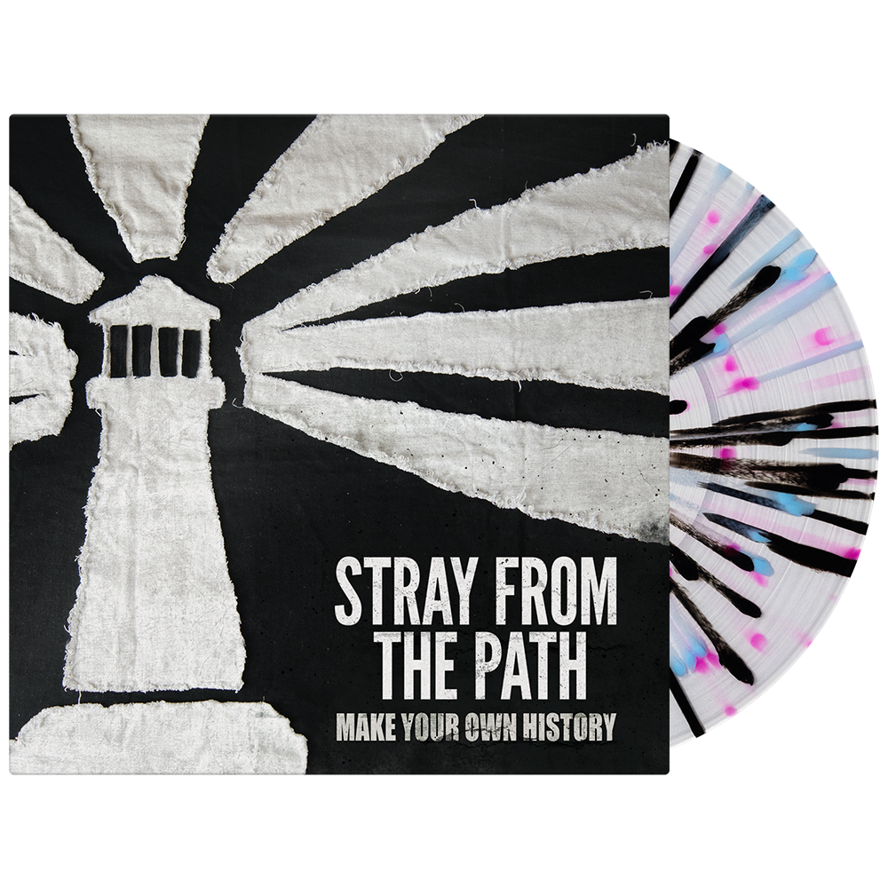 Stray From The Path - 'Make Your Own History' Vinyl (Ultra Clear w/ Black + Neon Magenta + Baby Blue Splatter)