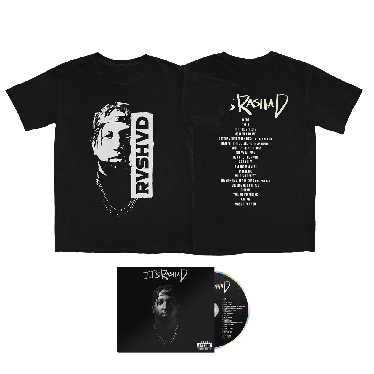 RVSHVD - 'It's Rashad' CD + Tee Bundle