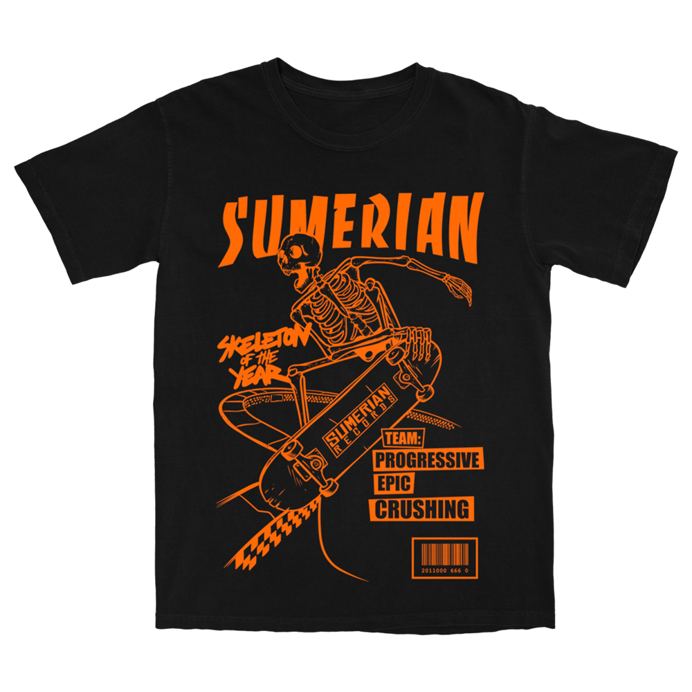 Sumerian Skater T-Shirt (Orange/Black)