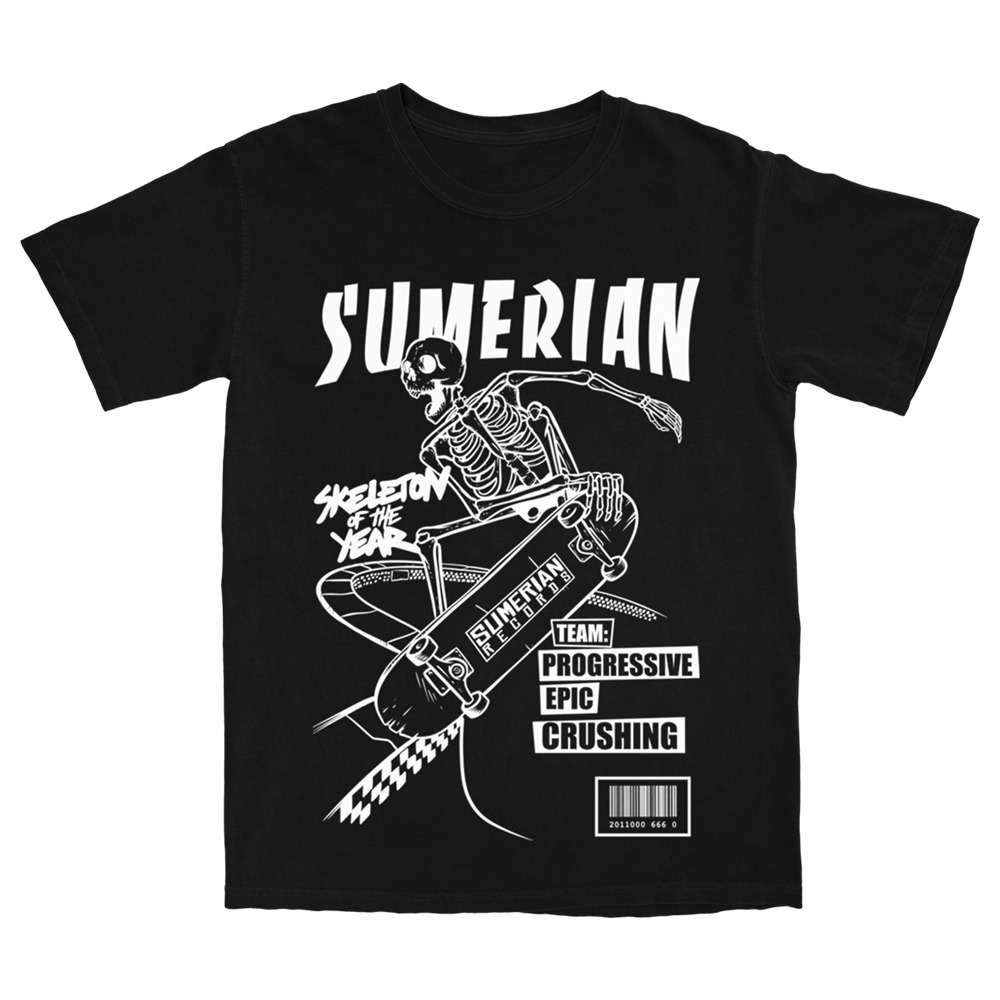 Sumerian Skater T-Shirt (White/Black)