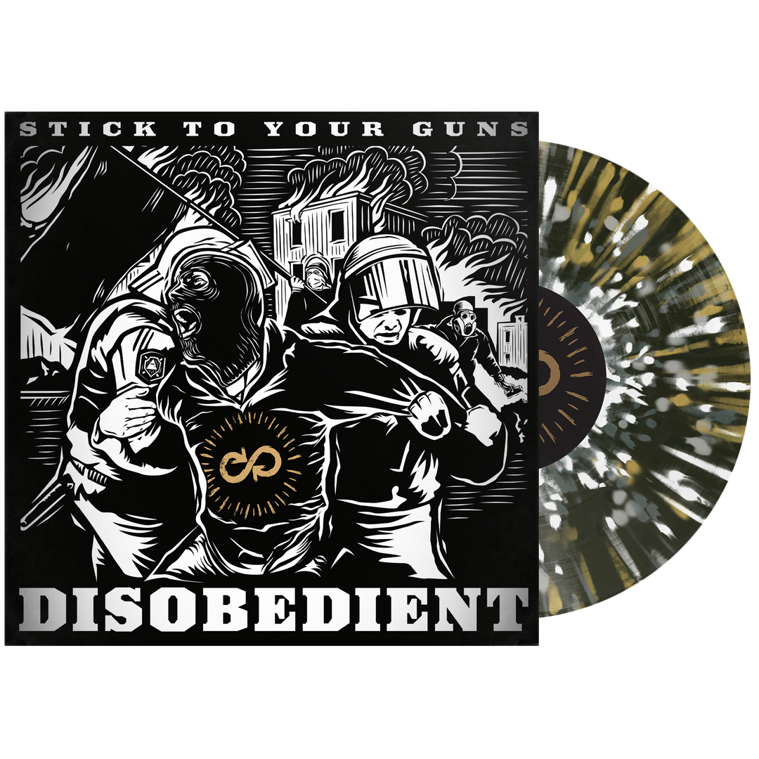 Stick To Your Guns - 'Disobedient' Vinyl (Black Ice w/ White + Silver + Gold Splatter)
