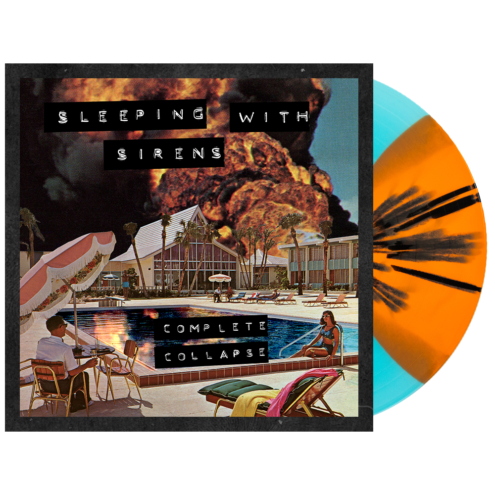 Sleeping With Sirens - 'Complete Collapse' Orange + Electric Blue Butterfly w/ Black Splatter Vinyl