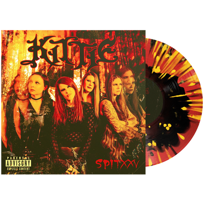 Kittie - 'Spit XXV' Vinyl (Black in Trans Red w/ Black + Yellow Splatter)