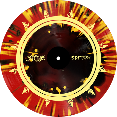 Kittie - 'Spit XXV' Vinyl (Black in Trans Red w/ Black + Yellow Splatter)