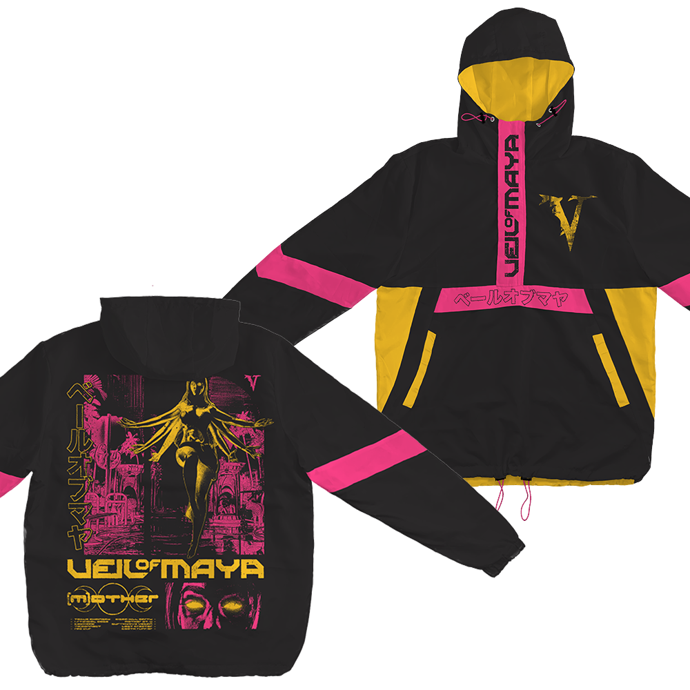 ◆THE MUSEUM VISITOR◆ L LOGO LINE RAGLAN WINDBREAKER PI Founder Windbreaker By HillTop Ave – HllTop Ave