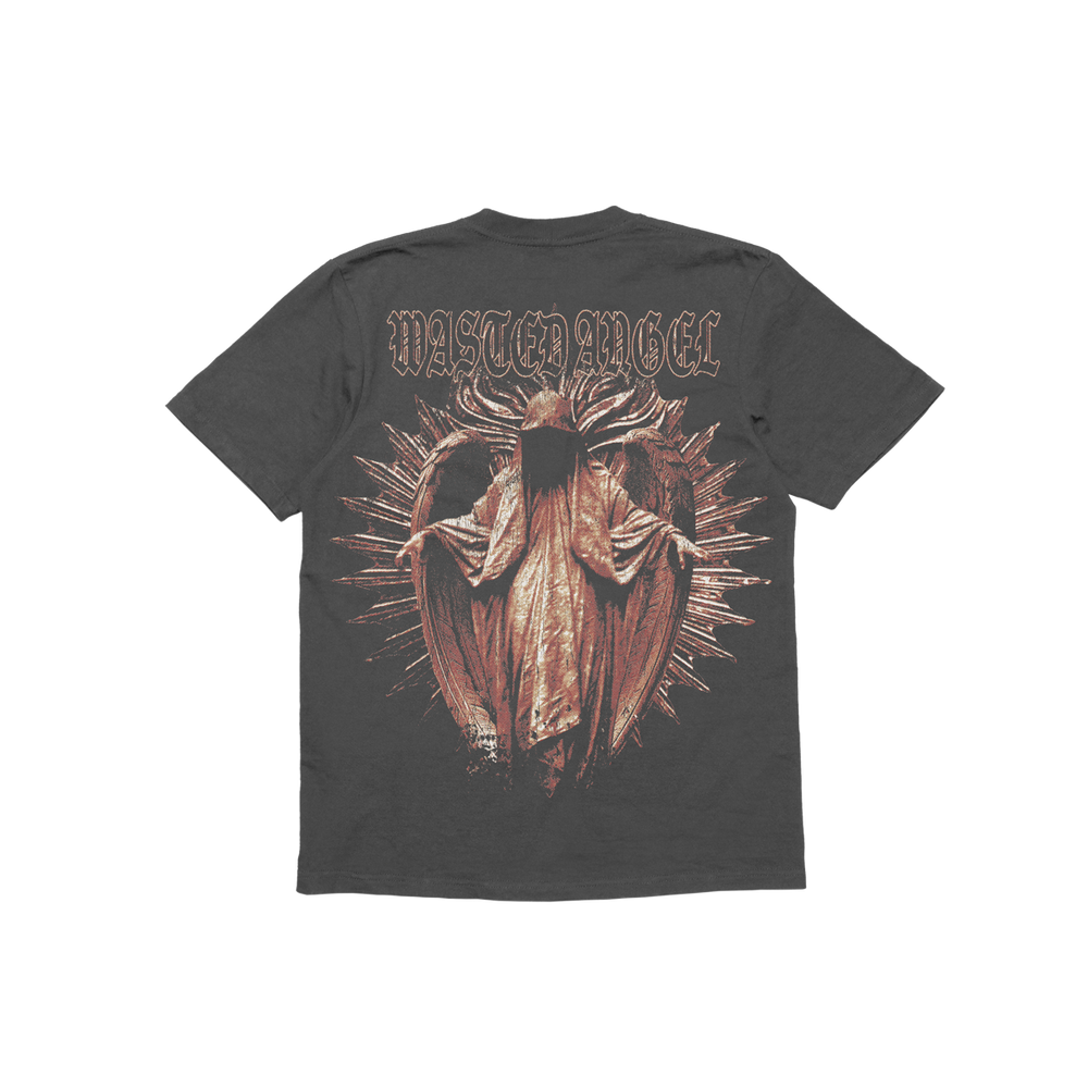 n*u様 Dairiku Tappei Angel layered tshirt Boundaries - 'Wasted Angel' Grey Tee – Sumerian Merch