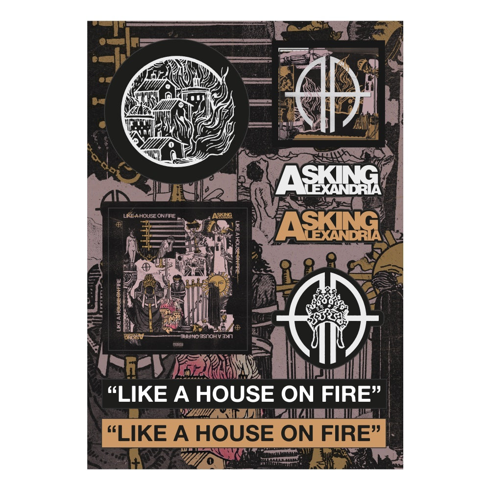 Asking Alexandria - "Like A House On Fire" Sticker Sheet