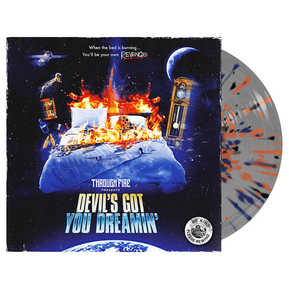 Through Fire - 'Devil's Got You Dreamin' Vinyl (Ultra Clear w/ Black + Orange + Bluejay Heavy Splatter)